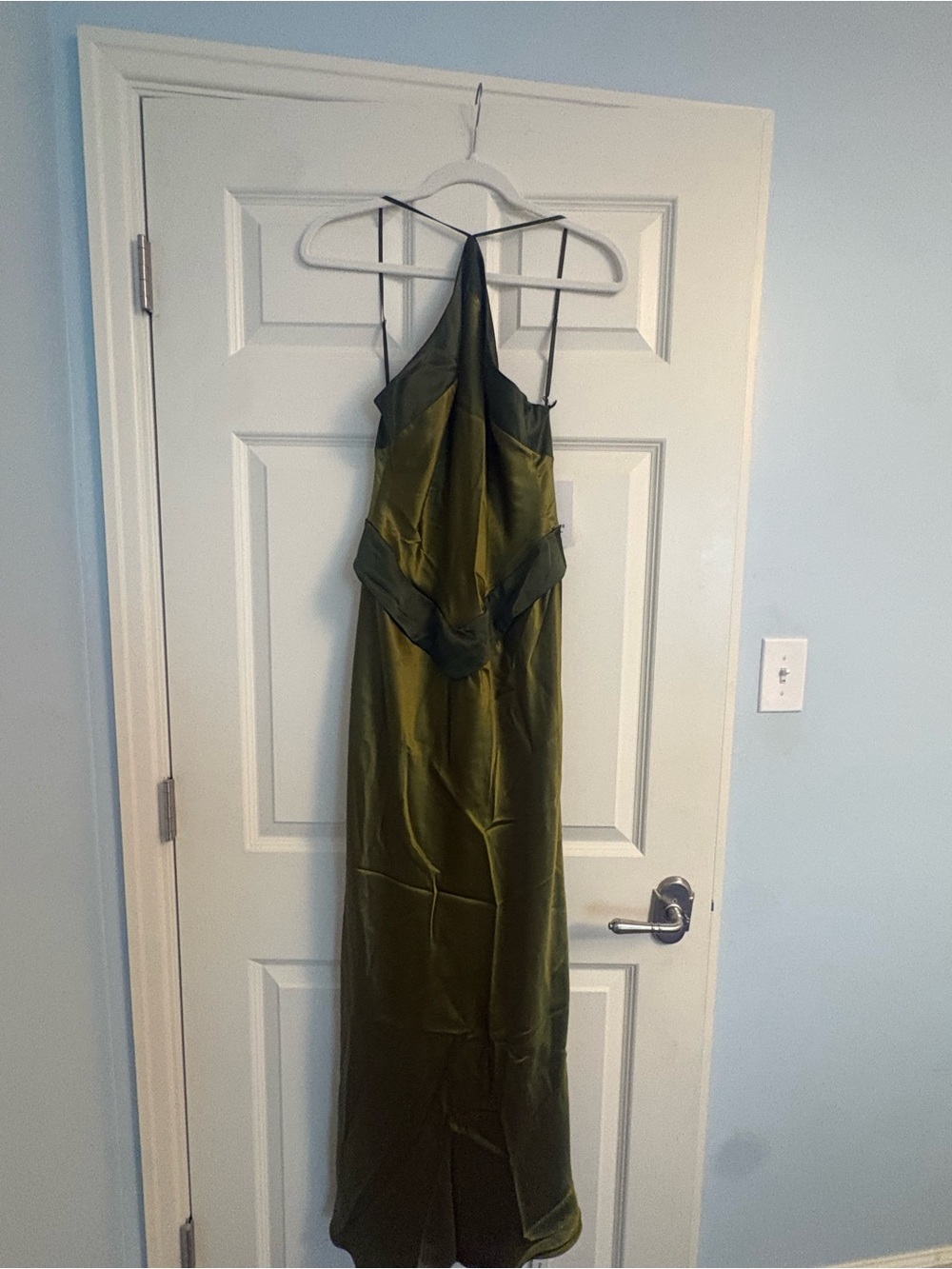 NWT Reformation Jillian Olive Green Silk Dress | Size 4